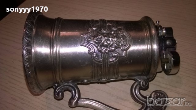 Ретро запалка халба с дръжка 11/6.5см-внос швеицария, снимка 4 - Антикварни и старинни предмети - 15805089