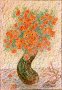 Картина „ Ваза с оранжеви цветя ”, снимка 1 - Вази - 22600043