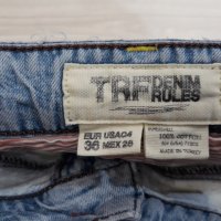 Дънкова къса синя пола марка TRF Denim, снимка 3 - Поли - 24539650