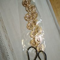 Етно диадема накит за глава с пендари златни и сребърни (имитация), снимка 8 - Колиета, медальони, синджири - 23263029