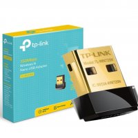 Нов Nano USB WI-FI adaptor TP-LINK (TL-WN725N) LAN адаптор, снимка 1 - Кабели и адаптери - 22415486