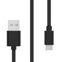 Текстилен кабел за данни micro USB, 1.5м, снимка 4 - USB кабели - 23649122