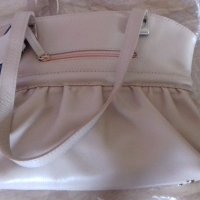  Дамска чанта естествена кожа нова цвят пудра, снимка 3 - Чанти - 21550232