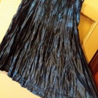 Дам.пола-"ESPRIT"/полиестер/,цвят-черно+петролено синьо. Закупена от Германия., снимка 4 - Поли - 21937498