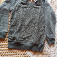 сива блуза с дантела , снимка 1 - Детски Блузи и туники - 16968007
