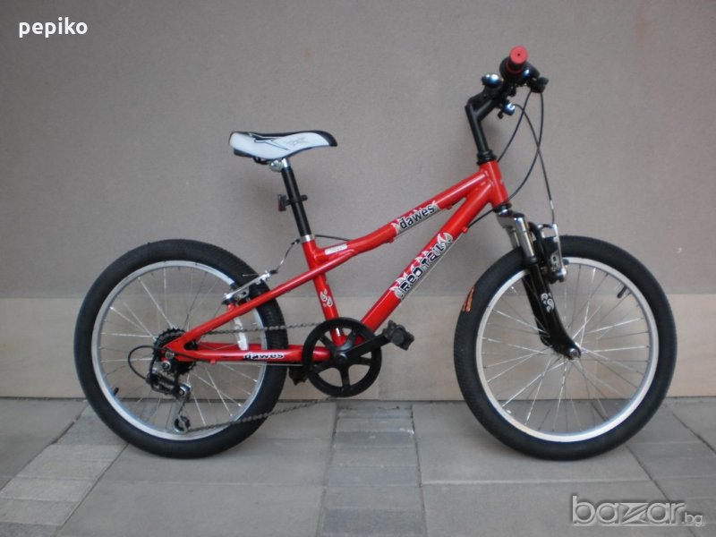 Продавам колела внос от Германия  МТВ детски алуминиев велосипед DAWES RED TAIL 20 цола преден аморт, снимка 1
