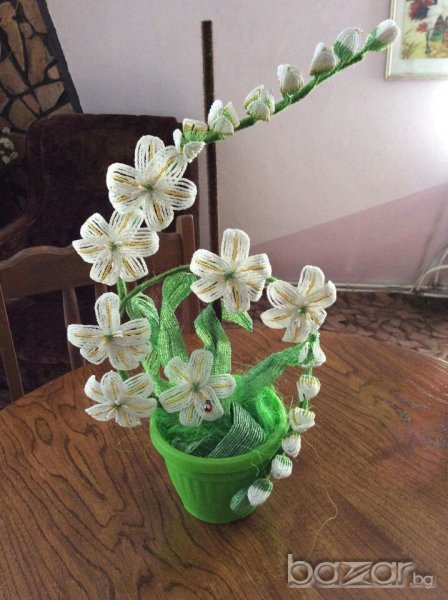 Орхидея от мъниста, снимка 1