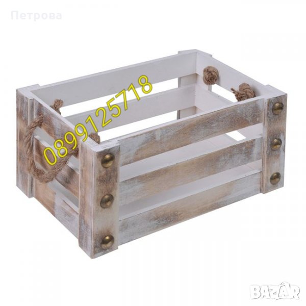 Декоративна дървена щайга-25х16х13 см., снимка 1