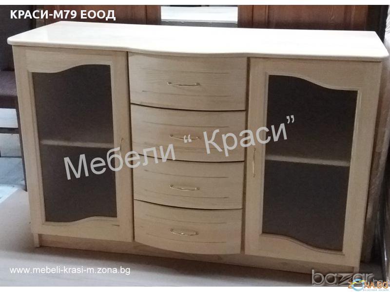 Скрин с извити чекмеджета и остъклени врати-МАСИВ.НАЛИЧЕН!!!, снимка 1