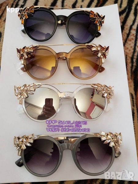 Слънчеви очила лукс с кристали , снимка 1