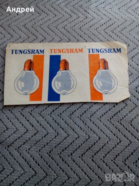 Стара опаковка крушка TUNGSRAM, снимка 1