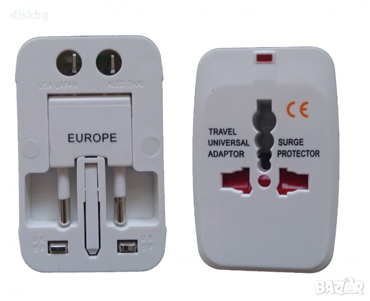 Нов универсален преходник на 220V от EU/US/UK/AU и към EU/US/UK/AU , снимка 1