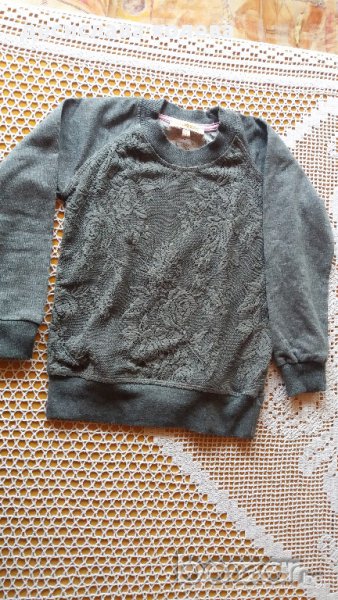 сива блуза с дантела , снимка 1