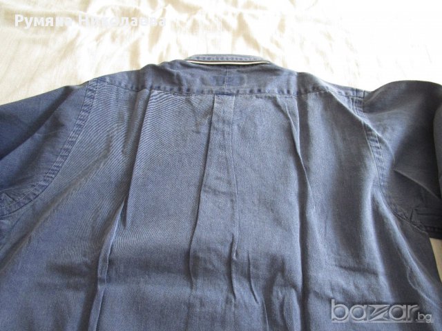 мъжка риза - тип дънкова тъмно синя размер XL, снимка 3 - Ризи - 15509109