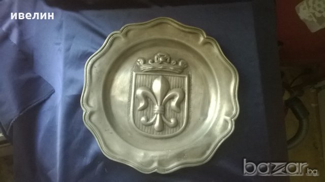 стара викторианска чиния за стена, снимка 1 - Антикварни и старинни предмети - 20250818