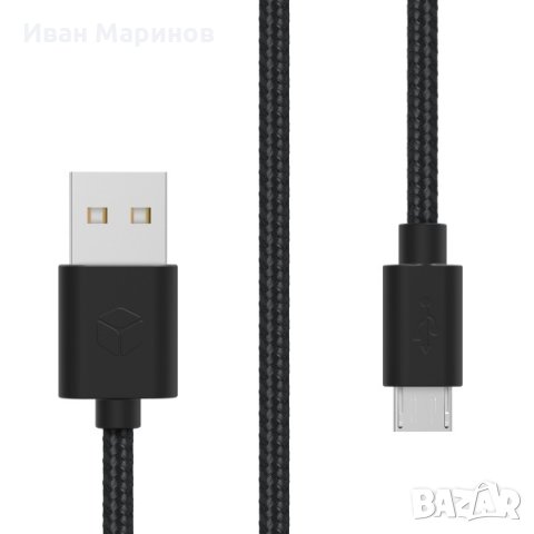 Текстилен кабел за данни micro USB, 1.5м, снимка 4 - USB кабели - 23649122