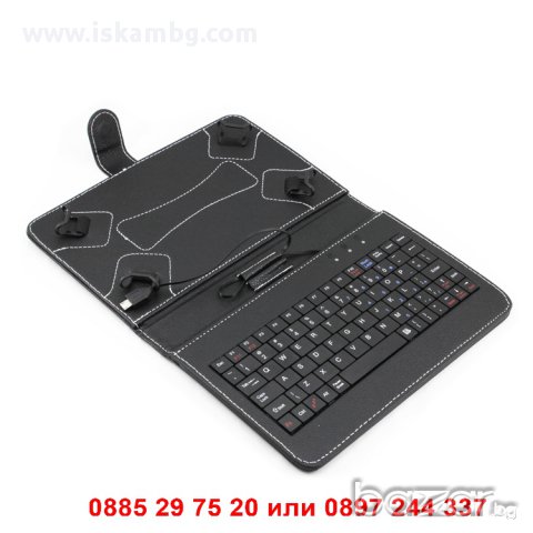 Калъф за таблет с кирилизирана клавиатура с 4 щипки, снимка 2 - Клавиатури и мишки - 12524501