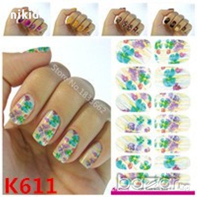 татос ваденки водни стикери за нокти нови, снимка 3 - Продукти за маникюр - 14424023