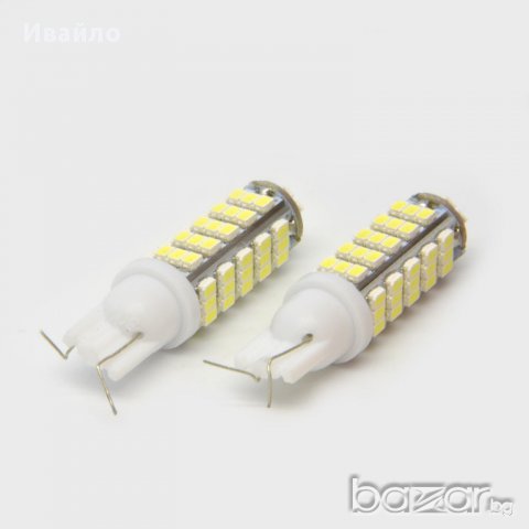 Диодни габаритни крушки с 68 диода /габарити/ T10 68led 3014 Smd 12v светлини фарове, снимка 5 - Аксесоари и консумативи - 8798954