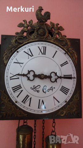 Стар стенен часовник модел Comtoise Haantje "Le Coq", снимка 6 - Антикварни и старинни предмети - 25357565
