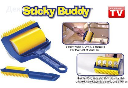 Миеща ролка за обиране на косми Sticky Buddy - код 0512, снимка 4 - Други - 13310746