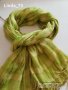 Дам.шал-/памук+ламе/,цвят-гущерово-зелен. Закупен от Италия., снимка 1 - Шалове - 22851083