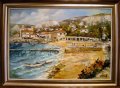 Продавам маслена картина " Плажът Балчик " , снимка 1 - Картини - 19887764