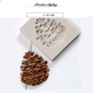 Мини шишарка силиконов молд форма  декор украса торта фондан шоколад и др., снимка 1 - Форми - 18464387