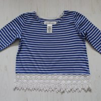 Лятна блузка-райе H&M/110-116, снимка 1 - Детски Блузи и туники - 25247598