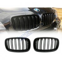 Черен Гланц Двойни Бъбреци за BMW X5 E70 X6 E71 / БМВ Х5 Е70 Х6 Е71 , снимка 1 - Аксесоари и консумативи - 25133876