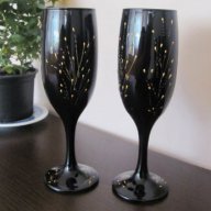 два броя ръчно рисувани стилни чаши , снимка 1 - Декорация за дома - 10750996