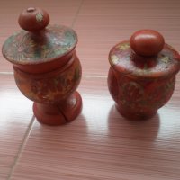 Стара руска солница и пиперница, снимка 1 - Антикварни и старинни предмети - 20473647