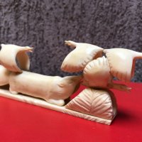 Композиция от зъб на морж-Чукотка 1970г., снимка 6 - Антикварни и старинни предмети - 13709020