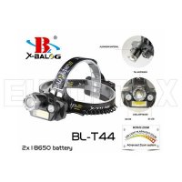Bailong BL-T44- акумулаторен CREE T6+2xQ5+COB LED челник с регулировка, снимка 2 - Екипировка - 23724963