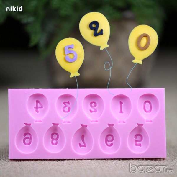 балони балон с числа цифри силиконова форма молд за декор украса торта фондан шоколад и др, снимка 1