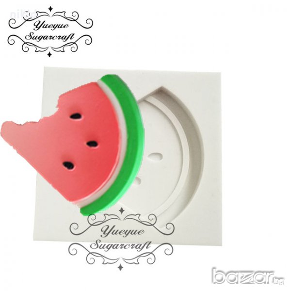 Резен Диня силиконов молд форма декорация и украса торта фондан шоколад мъфини, снимка 1