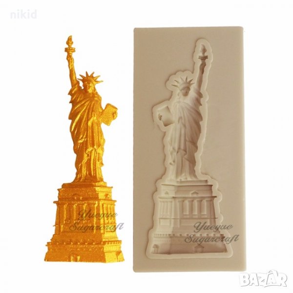 Малка Статуя на свободата силиконов молд форма за декорация торта фондан шоколад и др, снимка 1