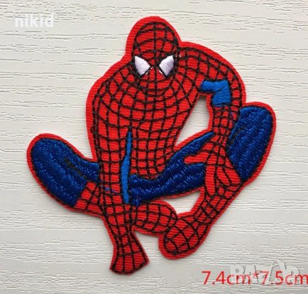 Клекнал Спайдърмен Spiderman емблема апликация за дреха дрехи самозалепваща се, снимка 1