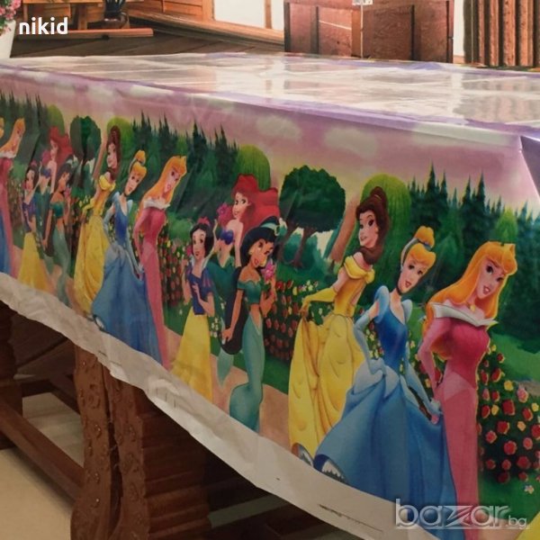 Принцеси Снежанка Ариел Белл Жасмин Аурора найлонова покривка за парти рожден , снимка 1