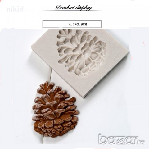 Мини шишарка силиконов молд форма  декор украса торта фондан шоколад и др.