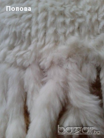 Естествена кожа и плетиво наметка /шал, снимка 3 - Шалове - 13300196