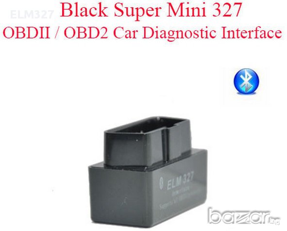 Black Super Mini Bluetooth ELM327 - универсален интерфейс за автодиагностика, OBD2, снимка 2 - Аксесоари и консумативи - 8344600
