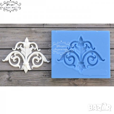 ОР12 Заострен орнамент силиконов молд форма за декорация и украса торта фондан шоколад тесто