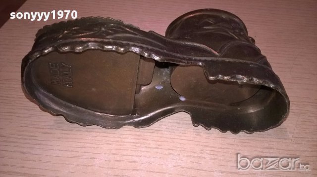 РЕТРО Обувка-made in italy-15х8х6см-внос швеицария, снимка 2 - Антикварни и старинни предмети - 17809137