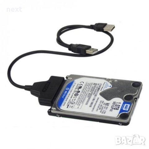 USB кабел за връзка към твърд диск 2.5" SATA HDD / SSD + Гаранция в Кабели  и адаптери в гр. Бургас - ID20777364 — Bazar.bg