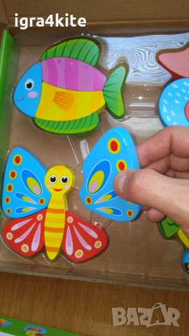 Комплект 4 бр. дървени животинчета пъзели със съставни части , снимка 7 - Образователни игри - 26162393