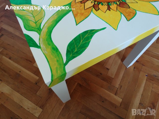 Hand made рисувана помощна маса IKEA, снимка 4 - Други ценни предмети - 23726368