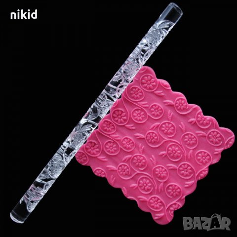 Хризантеми  Прозрачна релефна текстурна точилка за фондан украса торта сладки