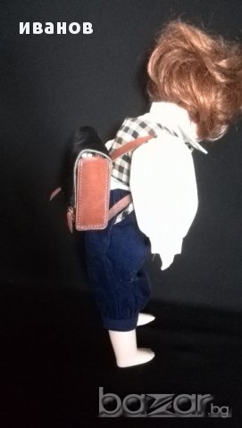 Винтидж кукла-ученик, снимка 2 - Антикварни и старинни предмети - 14386539