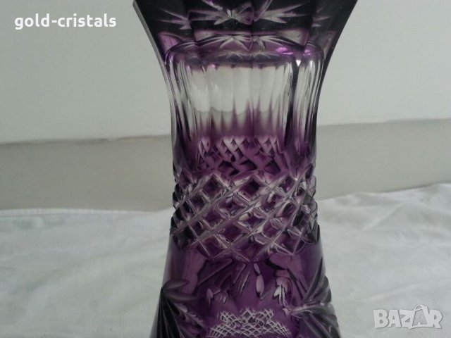 Кристална ваза цветен кристал, снимка 10 - Антикварни и старинни предмети - 23822279
